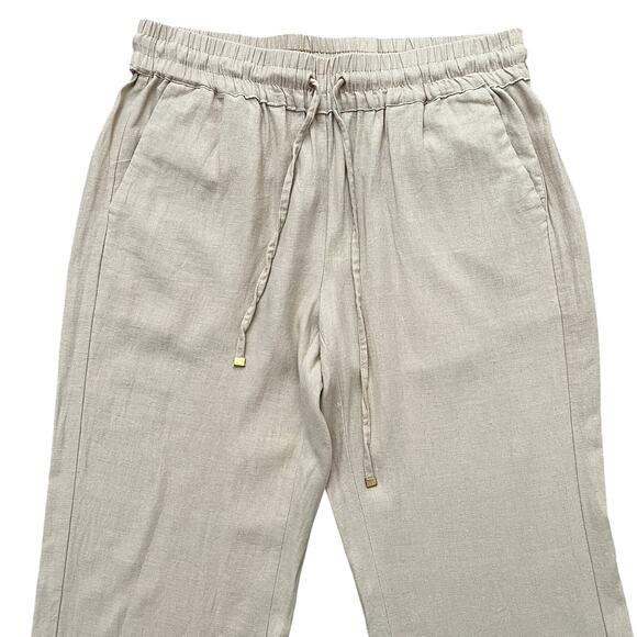 Love Tree Anthropologie Lined Blend Elastic Waist Tan Lounge Pull On Pants Large - Picture 2 of 8